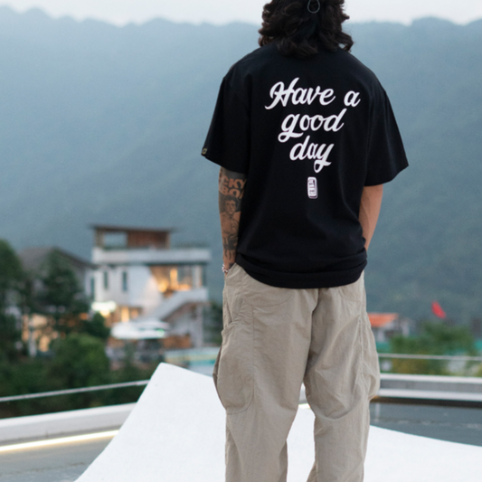 Slogan Cotton Casual T-Shirt V0954