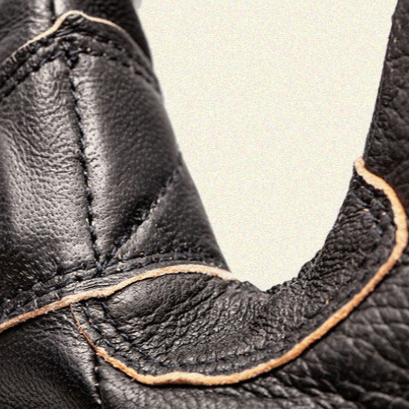 Retro Biker Leather Gloves V0917