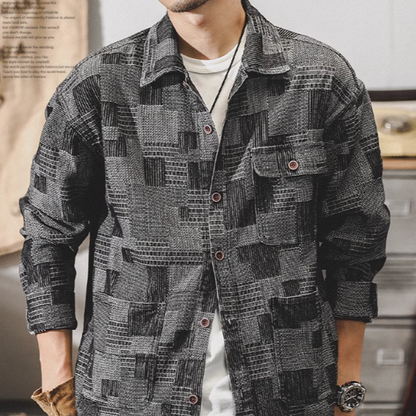 Heavyweight retro check shirt V0149