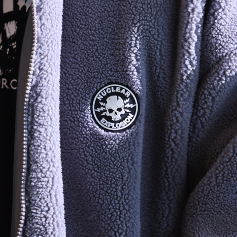 Big size Faux Lambswool Jacket V0813