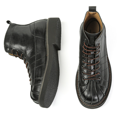 Classic Leather High-Top Boots V1032
