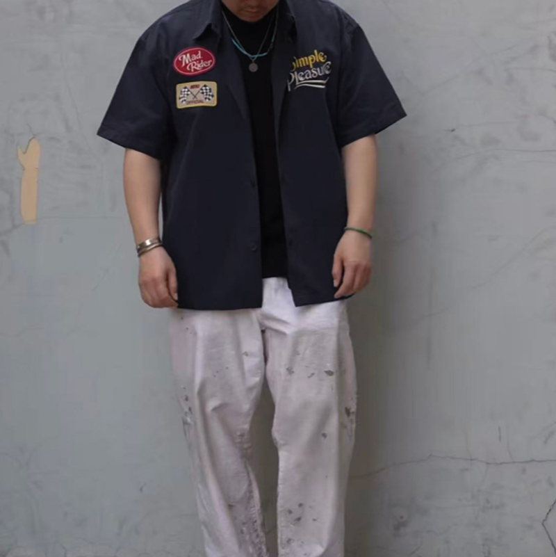 Racing Style Short-Sleeve Shirt V0995