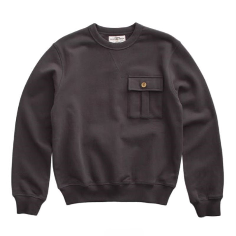 Fleece-lined flap pocket sweatshirt V0200