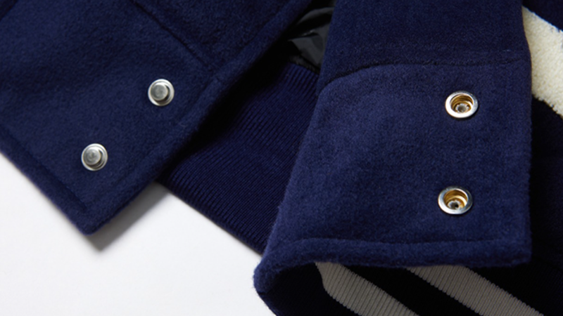 Big size Blue and White Baseball Jacket V0814