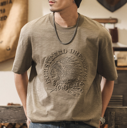 Retro Bamboo Cotton T-Shirt V0910