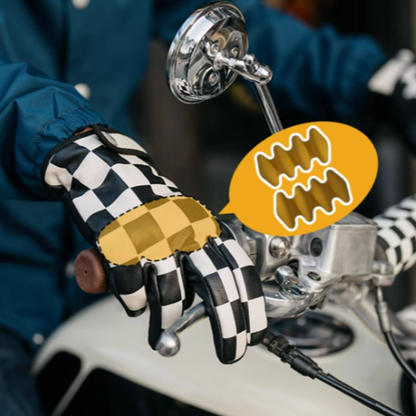 Vintage Leather Motorcycle Gloves V0918