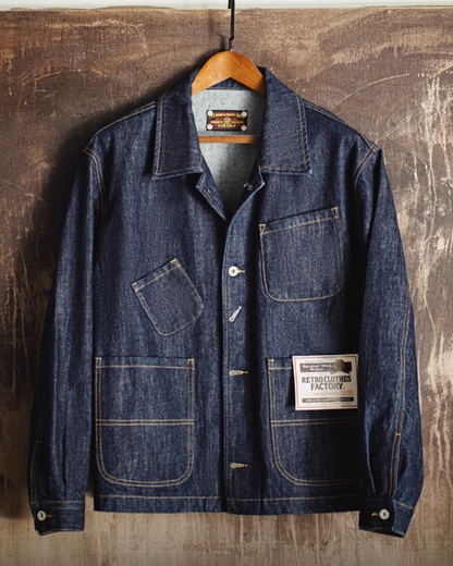 Multi-pocket denim work jacket V0083