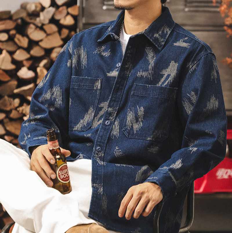 Retro Denim Work Shirt