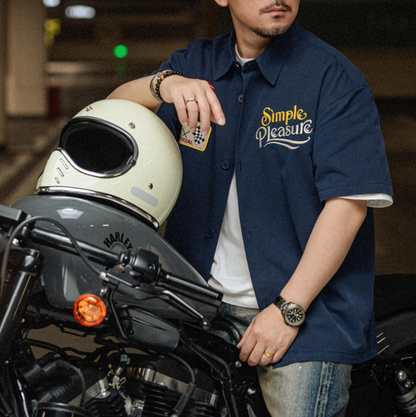 Racing Style Short-Sleeve Shirt V0995