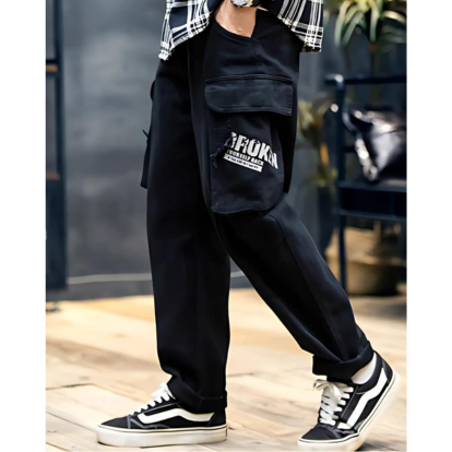 Logo Print Cargo Pants V0207