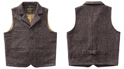 Heavyweight tweed vest V0167