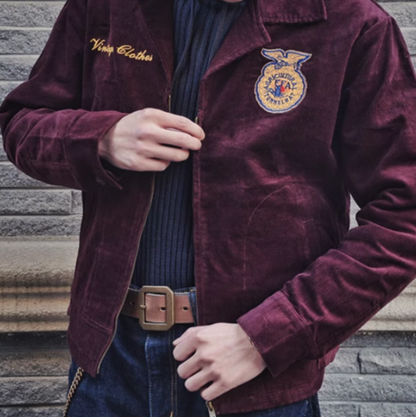 American Back Logo Corduroy ffaJacket V0286