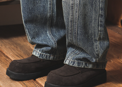 Retro Distressed Wide-Leg Jeans V1056