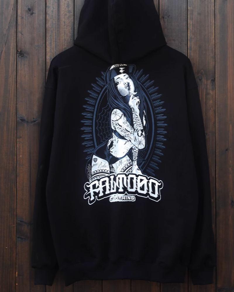 American biker zip-up hoodie V0061