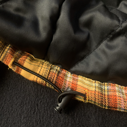 Checked padded jacket V0845