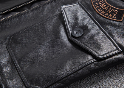 Leather Flight Jacket  V0874