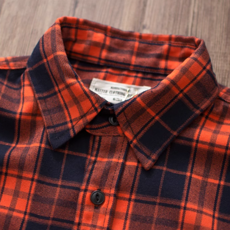 Heavyweight retro check shirt V0198