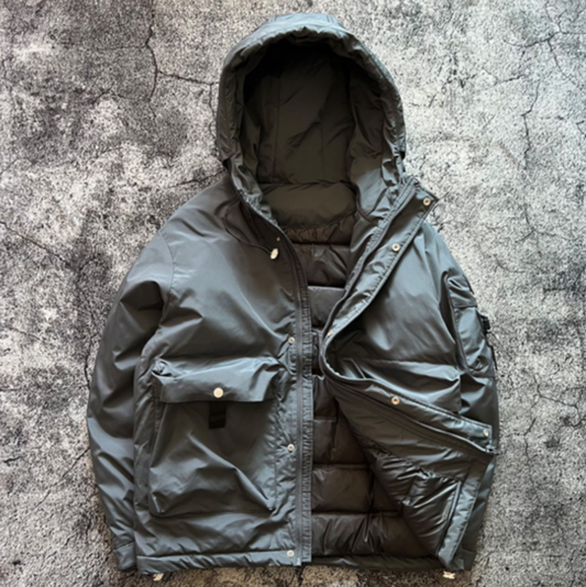 Retro Hooded Down Jacket V0861