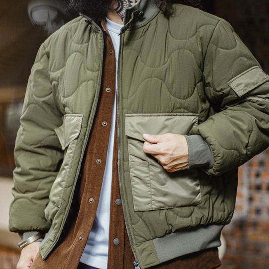 Cotton-Padded Army Jacket V1055