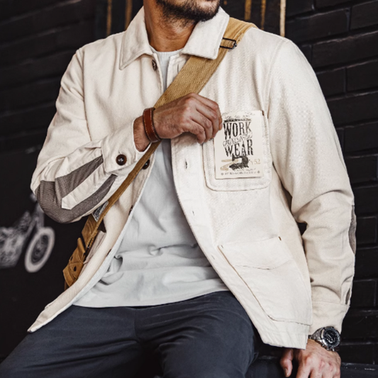 Twill cotton retro corduroy jacket V0279