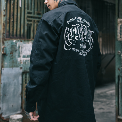 Black Long Sleeve Work Shirt V1050