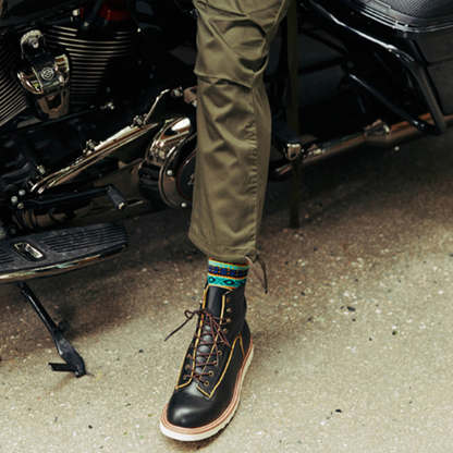 Retro Leather High-Top Boots V0805