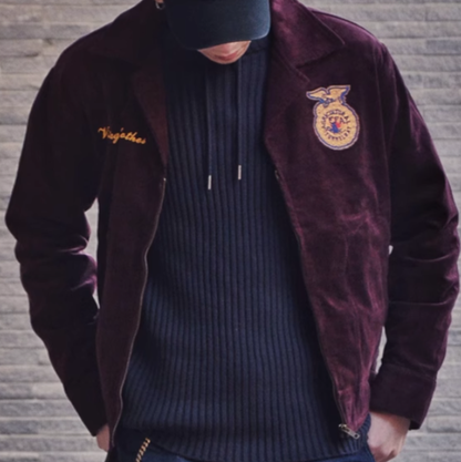 American Back Logo Corduroy ffaJacket V0286