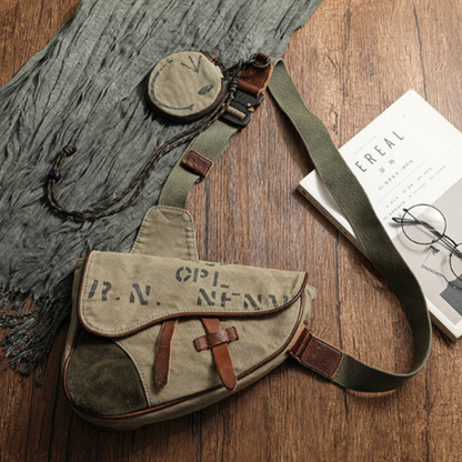 Vintage Military Chest Bag V1010