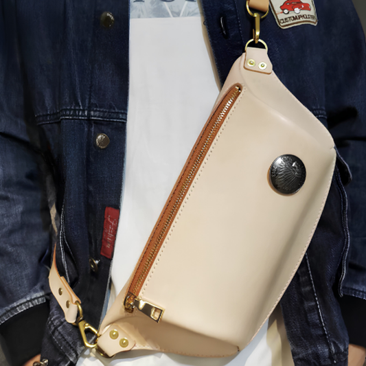 Handmade Leather Biker Bag V0984