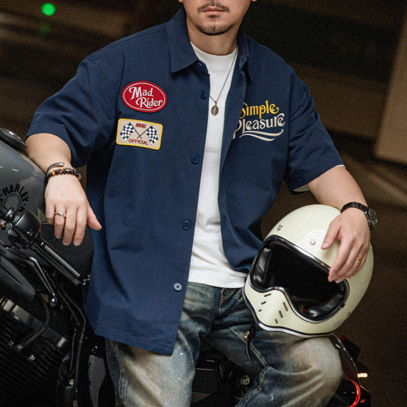 Racing Style Short-Sleeve Shirt V0995