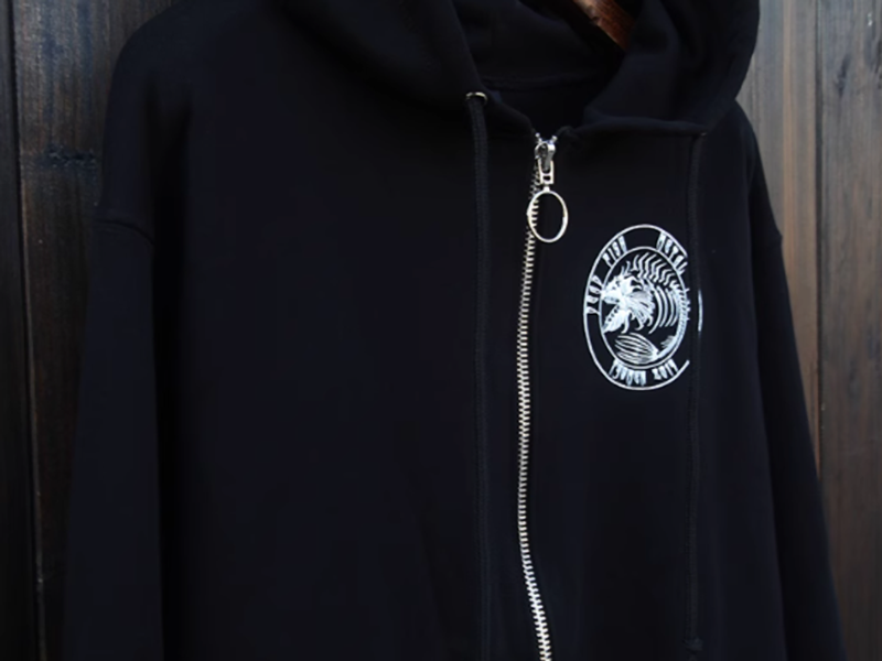 American biker zip-up hoodie V0061