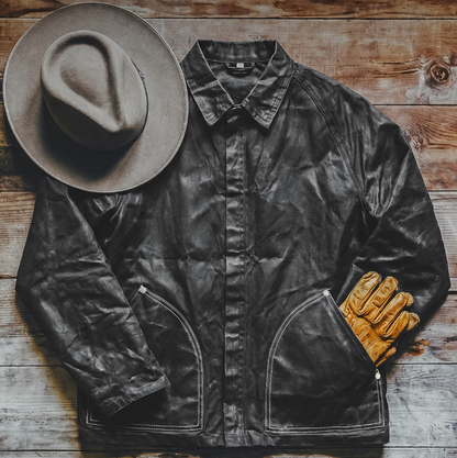 Vintage Waxed Casual Jacket V1053