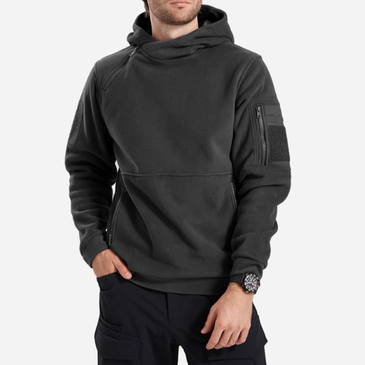 Cold weather fleece zipper hoodie V0360