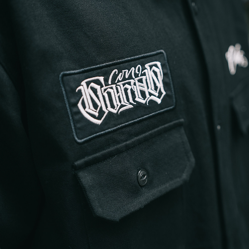Black Long Sleeve Work Shirt V1050