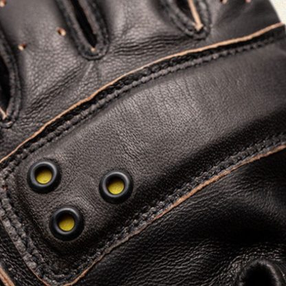 Retro Biker Leather Gloves V0917