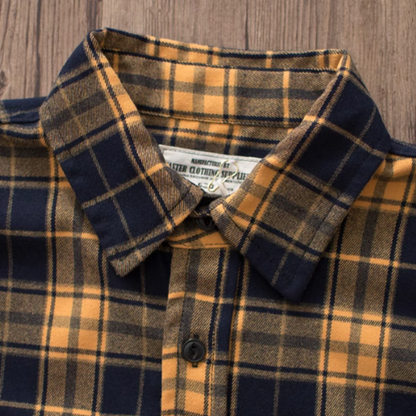 Heavyweight retro check shirt V0198