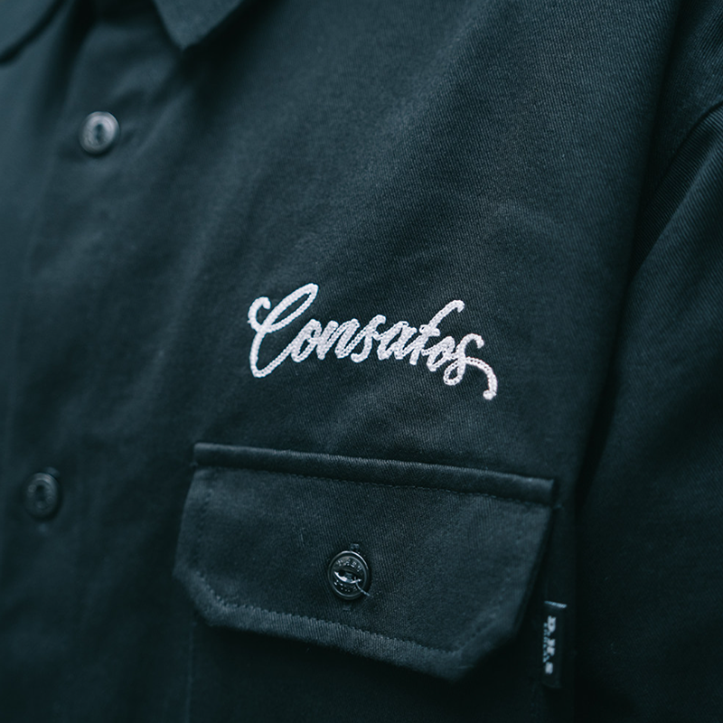 Black Long Sleeve Work Shirt V1050