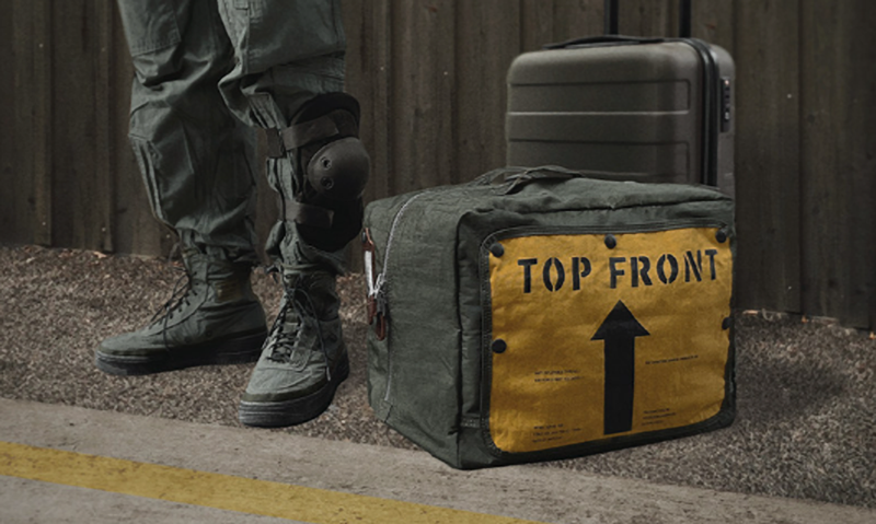 Vintage 70s Travel Tote Bag V0888