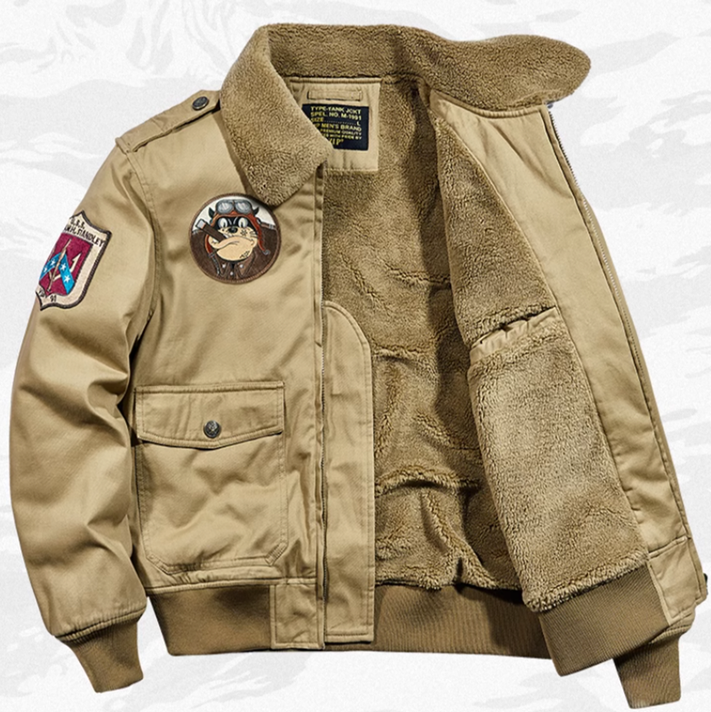 Fleece-lined G-1 jacket V0156