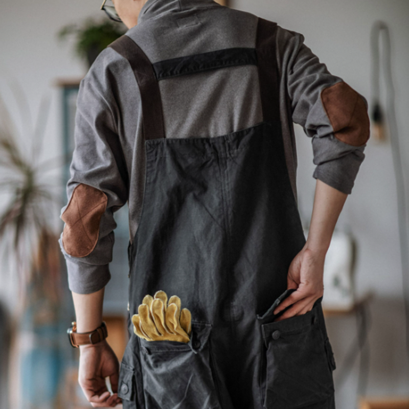 Indigo Canvas Work Overalls V0851