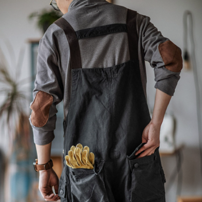 Indigo Canvas Work Overalls V0851