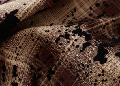 Splash-Paint Checkered Shirt V0993
