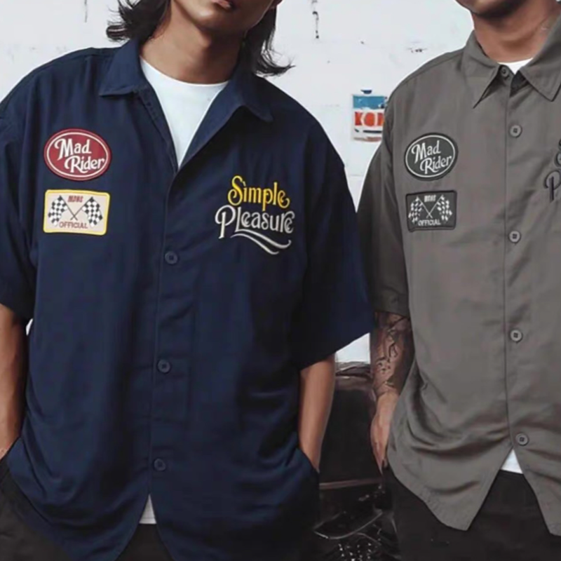 Racing Style Short-Sleeve Shirt V0995