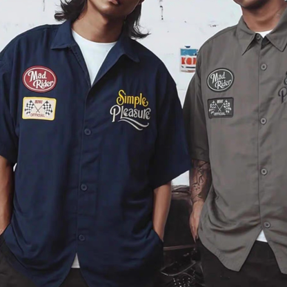 Racing Style Short-Sleeve Shirt V0995