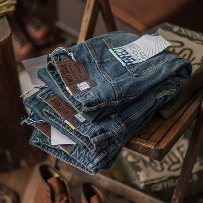 American retro washed denim V0483