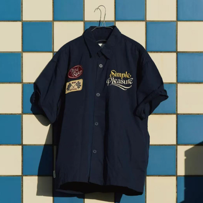 Racing Style Short-Sleeve Shirt V0995
