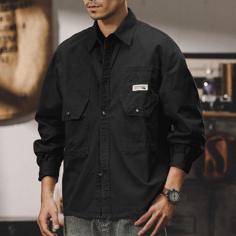 American wash heavy weight shirt V0292