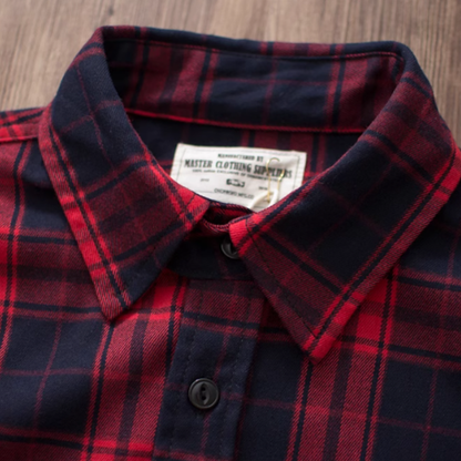 Heavyweight retro check shirt V0198