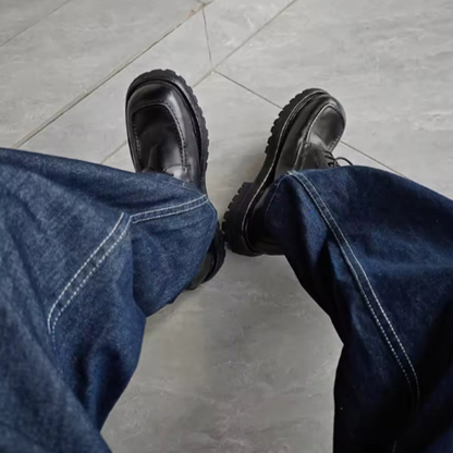 Luxury Leather Derby Shoes V0871