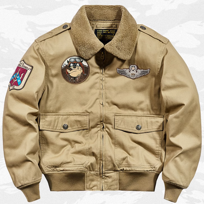 Fleece-lined G-1 jacket V0156